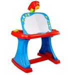 Educational Table with Projector Chair Crayons Magnets Letters and Numbers