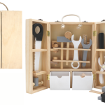 Wooden Workshop in a Suitcase Tools Drawers DIY