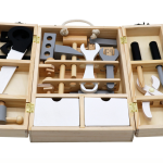 Wooden Workshop in a Suitcase Tools Drawers DIY