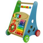 Colourful Wooden Pushchair Geometric Figures Dulcimer Beads