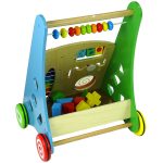 Colourful Wooden Pushchair Geometric Figures Dulcimer Beads