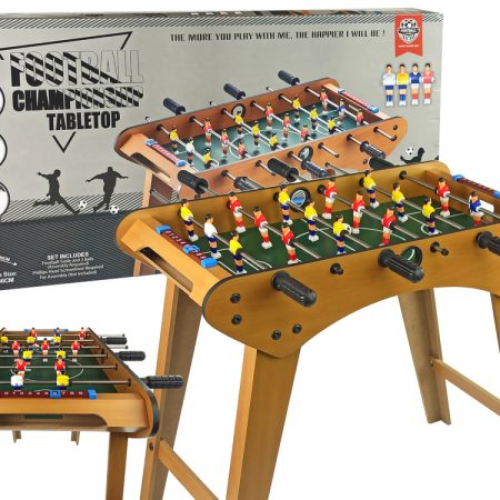 Large Wooden Soccer Table Playing Foosball