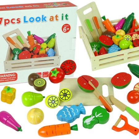 Wooden Fruit and Vegetable Chopping Set
