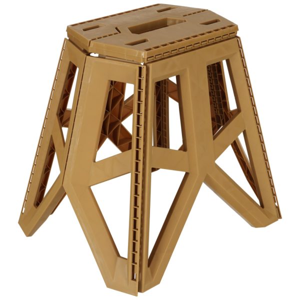 Stool chair camping foldable 40 cm beige