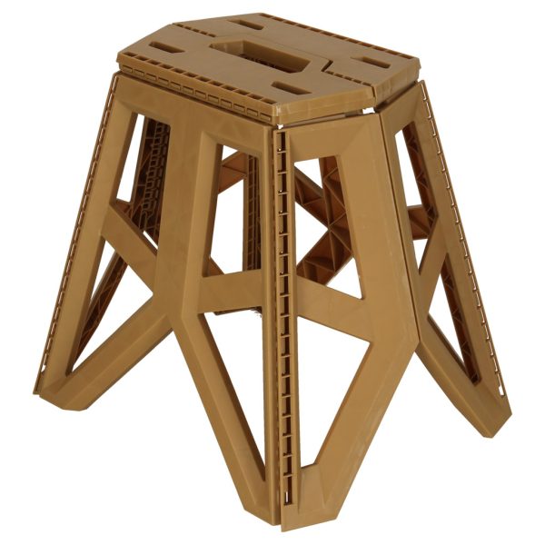 Stool chair camping foldable 40 cm beige