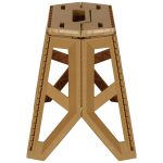 Stool chair camping foldable 40 cm beige