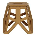 Stool chair camping foldable 40 cm beige