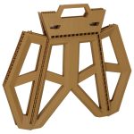 Stool chair camping foldable 40 cm beige