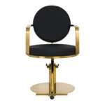 GABBIANO HAIRDRESSING CHAIR ARRAS BLACK GOLD