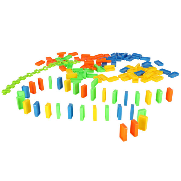 Educational game domino blocks airplane with launcher