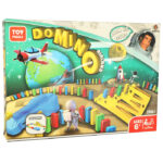 Educational game domino blocks airplane with launcher