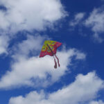 Kite large 90cm butterfly purple