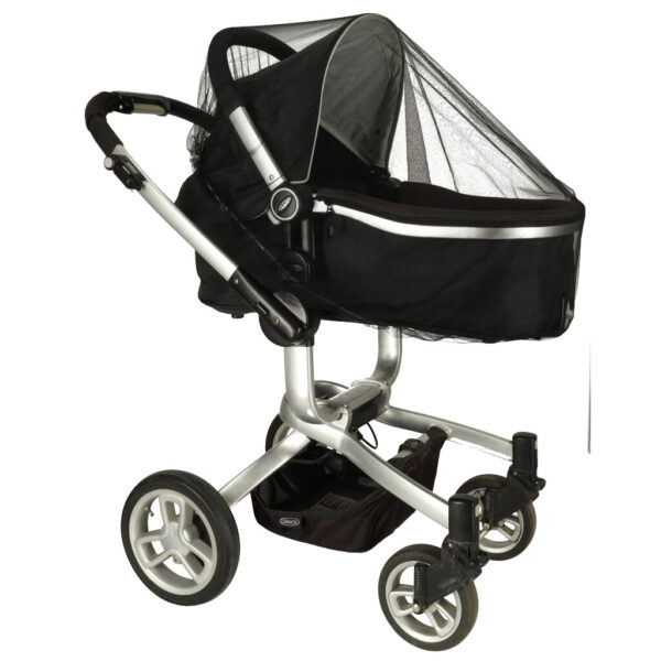Stroller elastic mosquito net 140cm black