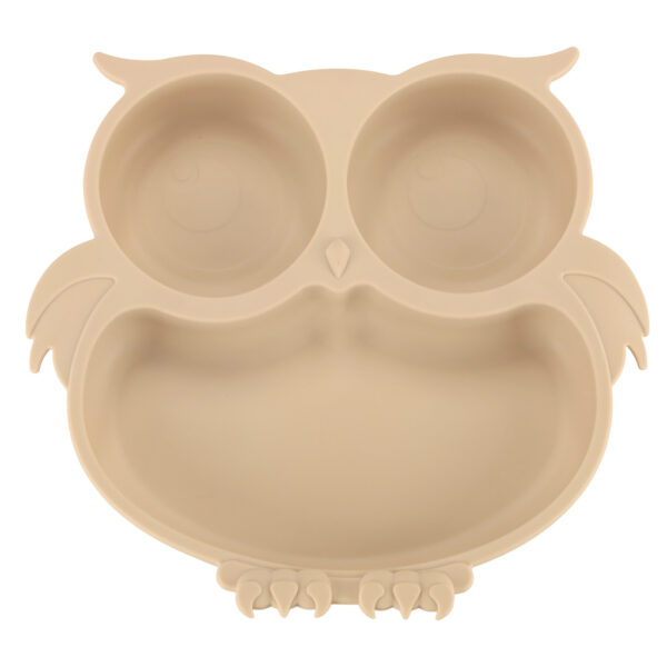 Silicone dishes for children owl beige 9 elements