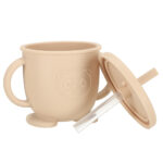Silicone dishes for children owl beige 9 elements