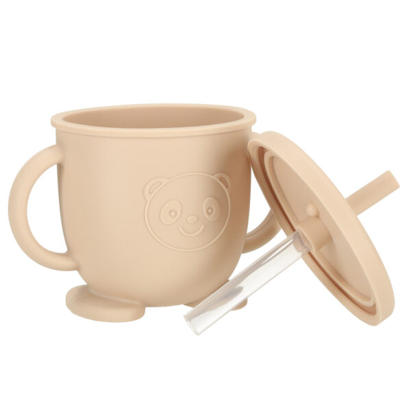 Silicone dishes for children owl beige 9 elements