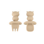 Silicone dishes for children owl beige 9 elements