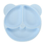Silicone dishes for children teddy bear bright blue 4el
