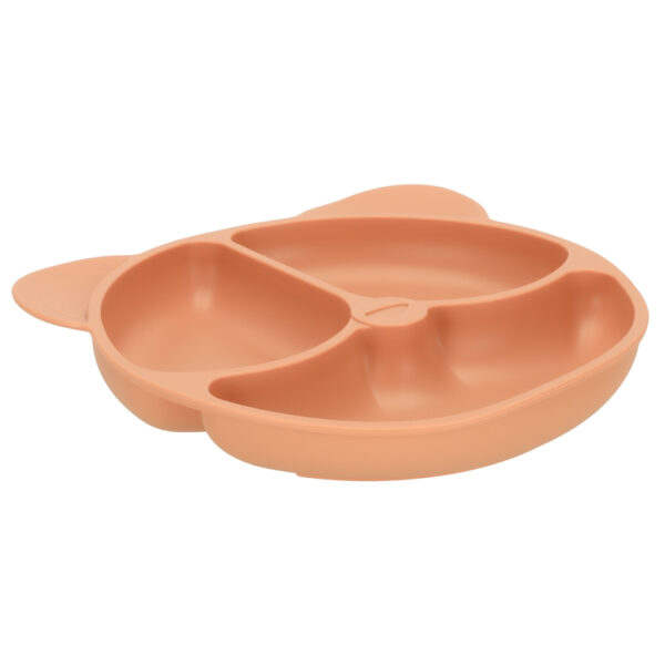 Silicone dishes for babies infant table set of 4 items orange teddy bear