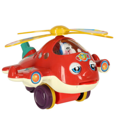 Pusher on a stick helicopter plane with sound