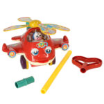 Pusher on a stick helicopter plane with sound