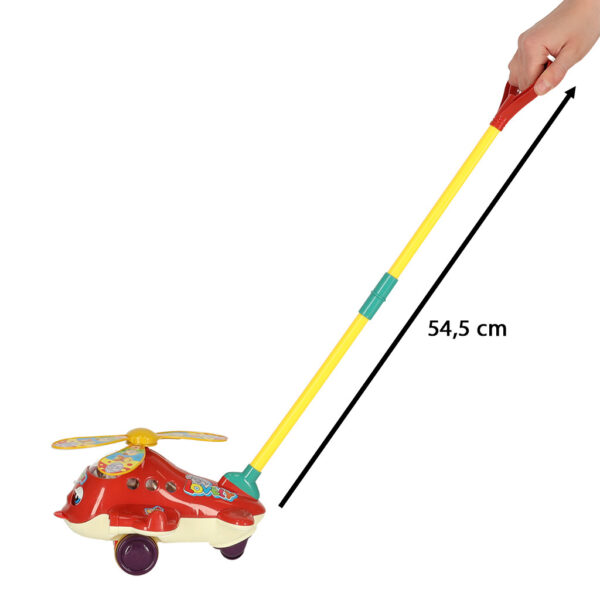 Pusher on a stick helicopter plane with sound