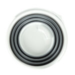 Silicone folding bucket 10L stripes grey