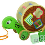 Turtle On Wheels Wooden Block Sorter