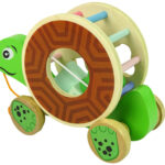 Turtle On Wheels Wooden Block Sorter