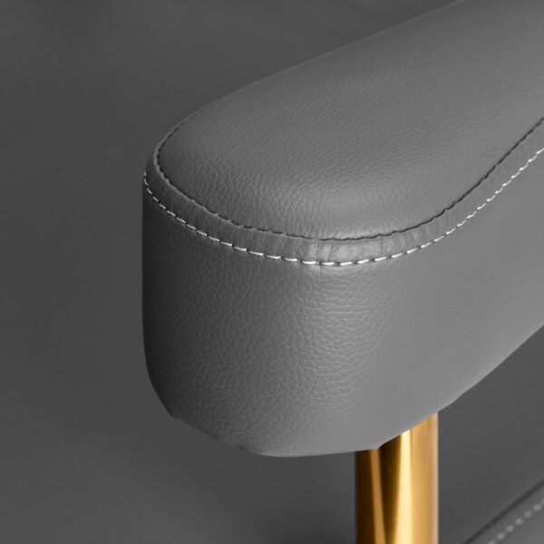 Gabbiano hairdressing chair Granda gold grey