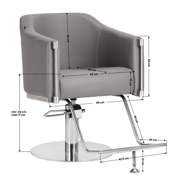 Gabbiano hairdressing chair Burgos grey