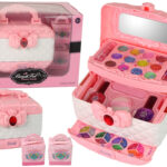 Beauty Box Set Eyeshadows Nail Polishes Pink White