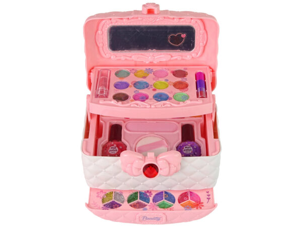 Beauty Box Set Eyeshadows Nail Polishes Pink White