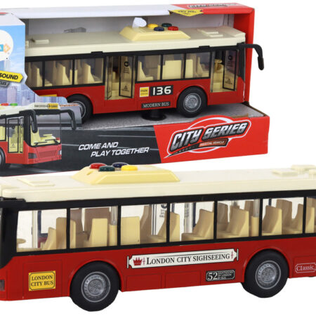 Battery Powered Bus Lights Sounds Red City 1:16
