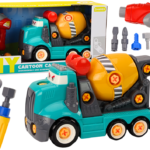 Cartoon Concrete Mixer Truck DIY Turning Turquoise