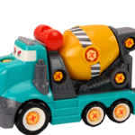 Cartoon Concrete Mixer Truck DIY Turning Turquoise