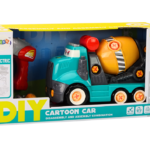 Cartoon Concrete Mixer Truck DIY Turning Turquoise