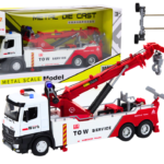 Truck With Crane Two Metal Hooks Red And White Lights Sounds