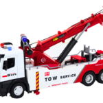 Truck With Crane Two Metal Hooks Red And White Lights Sounds