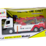 Truck With Crane Two Metal Hooks Red And White Lights Sounds