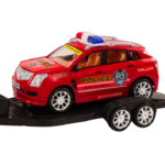 Police Set Car Pickup Off-Road Tow Truck Trailer Police