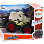 Dinosaur Off-Road Car with Large Rubber Wheels, Beige