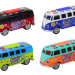 Camper Bus 1:32 Metal Lights Sounds Drive Opening Doors