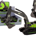 Crawler Excavator Metal Bucket 1:55 Black and Green