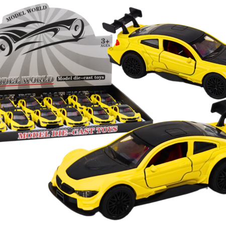 Toy Car Sports Car 1:32 Friction Drive Metal Yellow