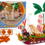 Roman Ship Romans Lights Sounds Catapult Palm Trees