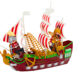 Roman Ship Romans Lights Sounds Catapult Palm Trees