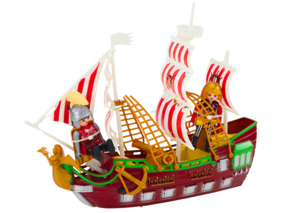 Roman Ship Romans Lights Sounds Catapult Palm Trees