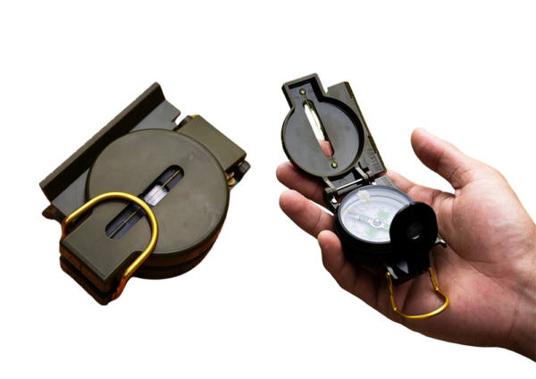 Tourist Compass Compass Measure Fluorescent Hands Aluminum