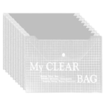 Folder Envelope With Clasp Transparent Transparent A4 20 Pieces